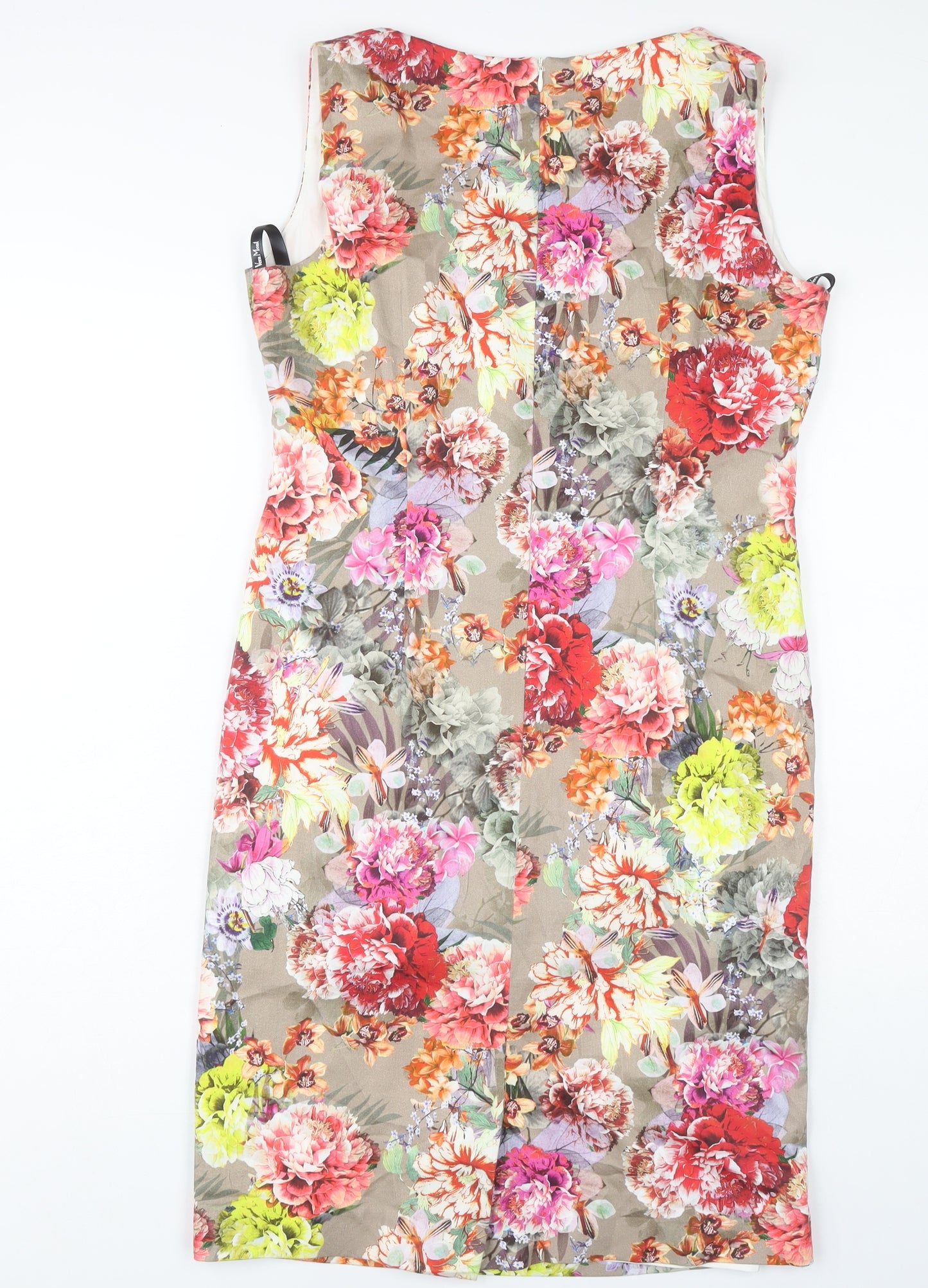Vera Mont Women's Multicoloured Floral Sheath Dress Size 14