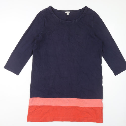 Gap Women's Colourblock Shift Dress, Size L, Blue