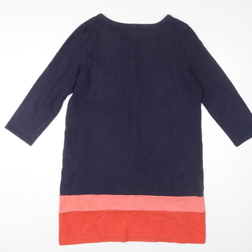 Gap Women's Colourblock Shift Dress, Size L, Blue
