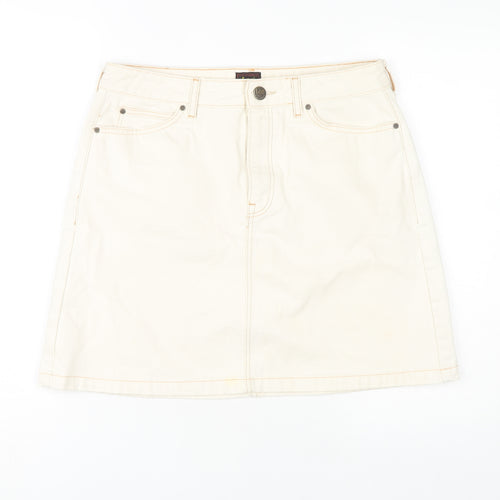 Lee Women's Ivory Cotton Skirt, Size 12 - Casual Style