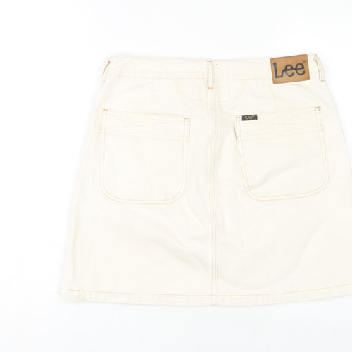 Lee Women's Ivory Cotton Skirt, Size 12 - Casual Style