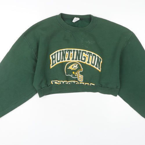 Russell Athletic Green Logo Sweatshirt L Unisex Casual Pullover