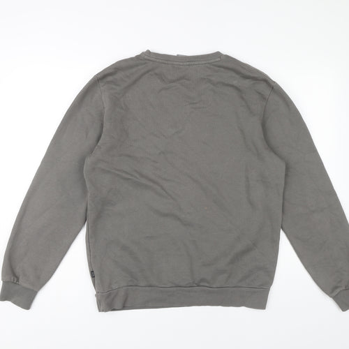 Puma Men's Grey Crew Neck Pullover Sweatshirt S