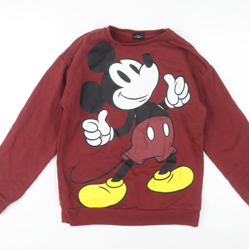 Disney Boys Red Mickey Mouse Graphic Sweatshirt 11-12 Years