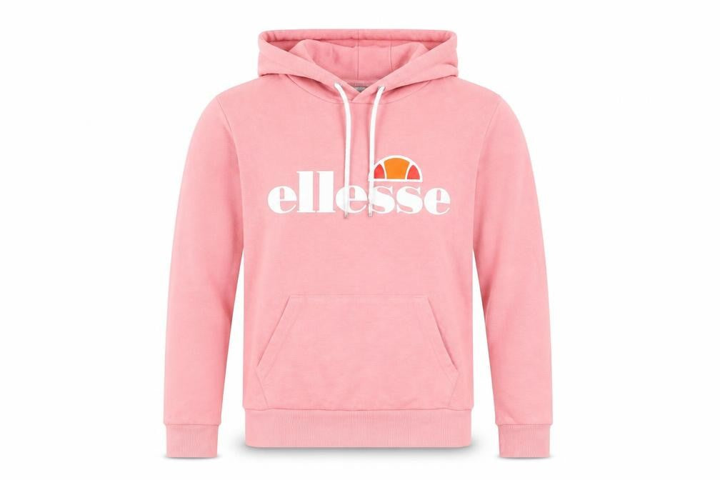 Front view of Ellesse Women's Pink Pullover Hoodie, size 6