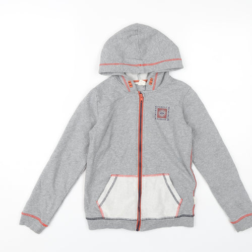 White Stuff Boys Grey Full Zip Hoodie 9-10 Years, Nature Theme