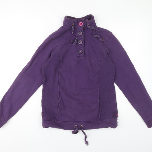 Joules Women's Purple Henley Sweatshirt Size 8