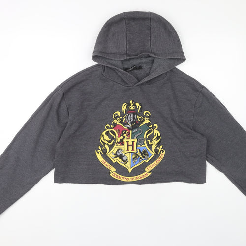 Harry Potter Women's Grey Long Sleeve Hoodie, Size L