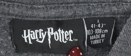 Harry Potter Women's Grey Long Sleeve Hoodie, Size L