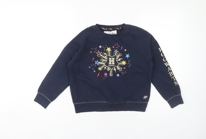 Marks and Spencer Harry Potter Girls Blue Pullover Sweatshirt 8-9 Yrs