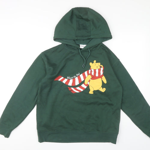 Disney Women's Green Winnie the Pooh Pullover Hoodie S