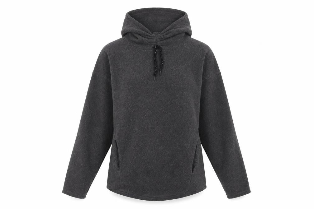 Front view of Decathlon Women's Black XS Hoodie, Poly Blend, Casual