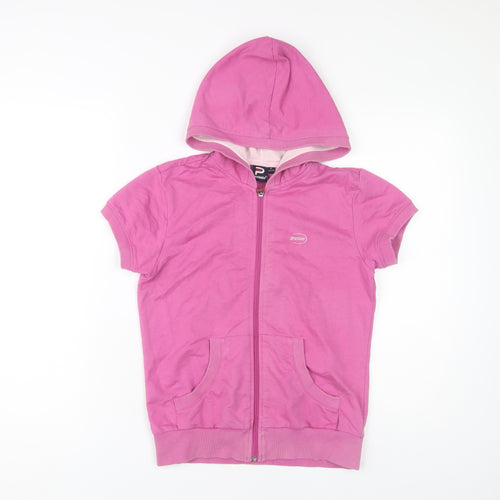 Protonic Girls Pink Full Zip Hoodie Medium Lightweight