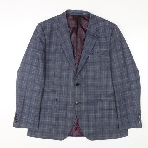 Turner & Sanderson Men's Grey Check Blazer 42R