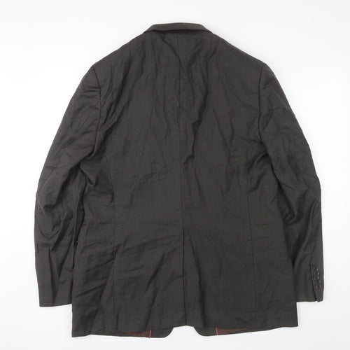 Linea Men's Brown 44 Suit Jacket - Wool Formal Wear
