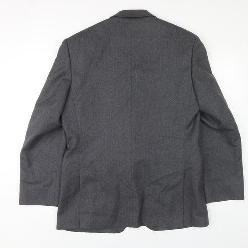 Centaur Grey Wool Men's Blazer, Size 42, Formal Wear