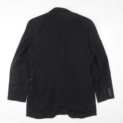 Marlane Men's Black Long Suit Jacket, Size 38L