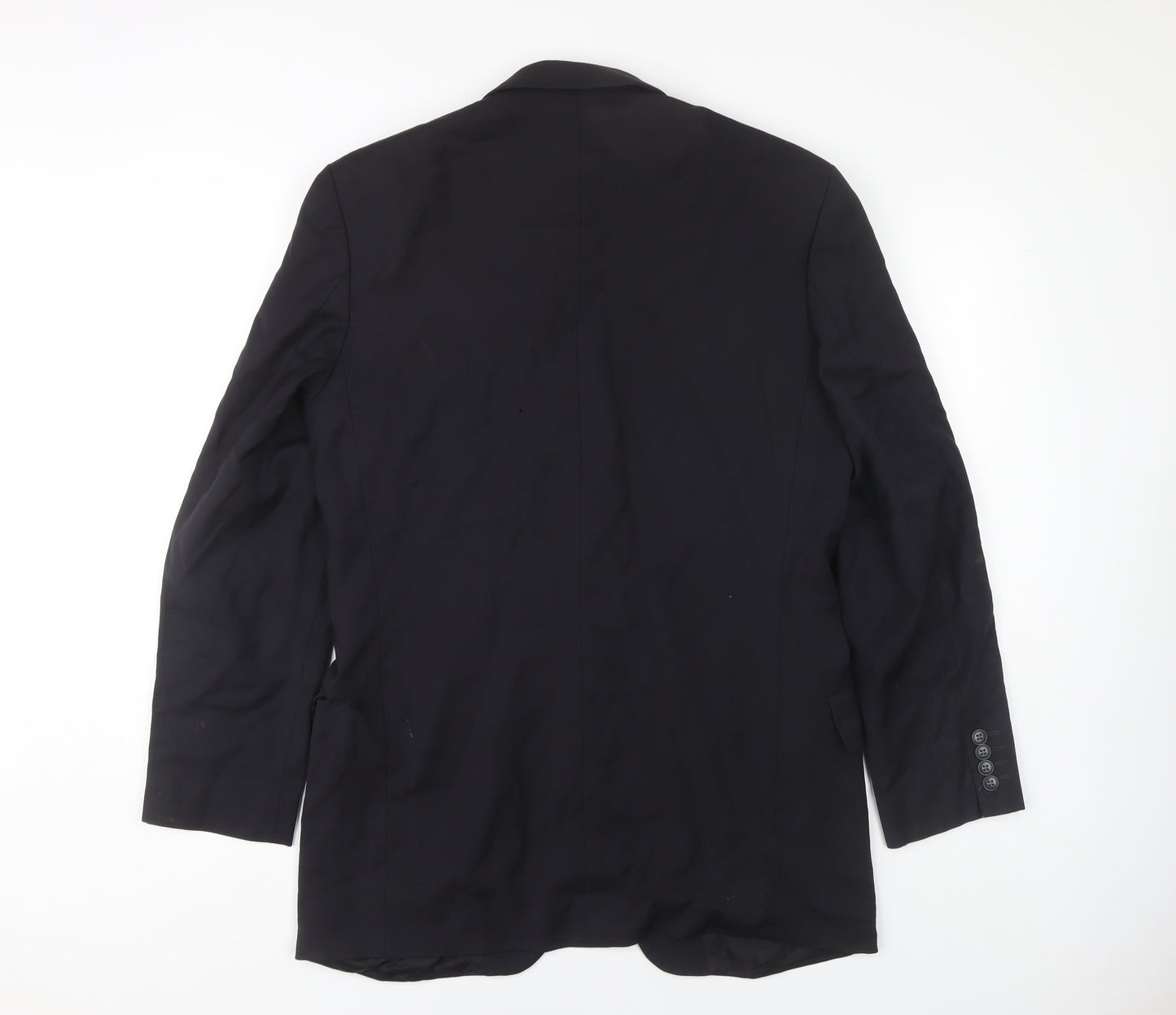 Marlane Men's Black Long Suit Jacket, Size 38L