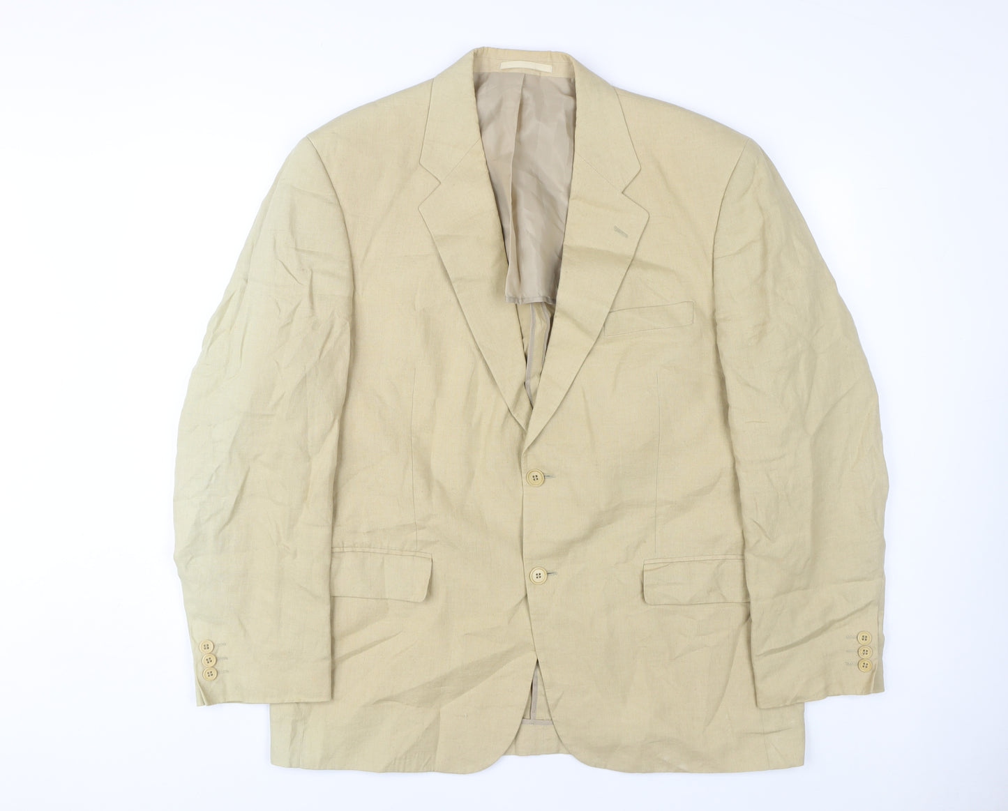Gurteen Men's Beige Linen Blazer, Size 42R, Regular Fit