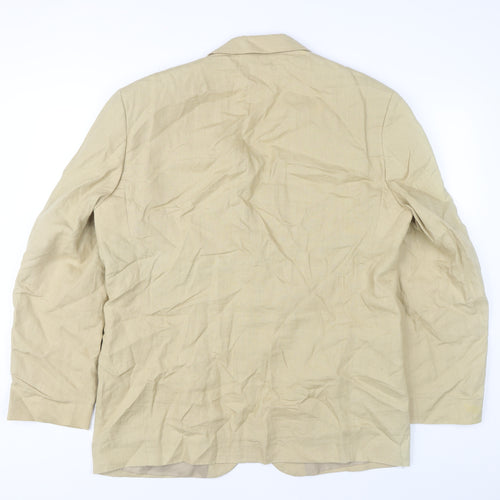 Gurteen Men's Beige Linen Blazer, Size 42R, Regular Fit