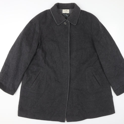 Eastex Women's Grey Wool Cashmere Overcoat Size 18