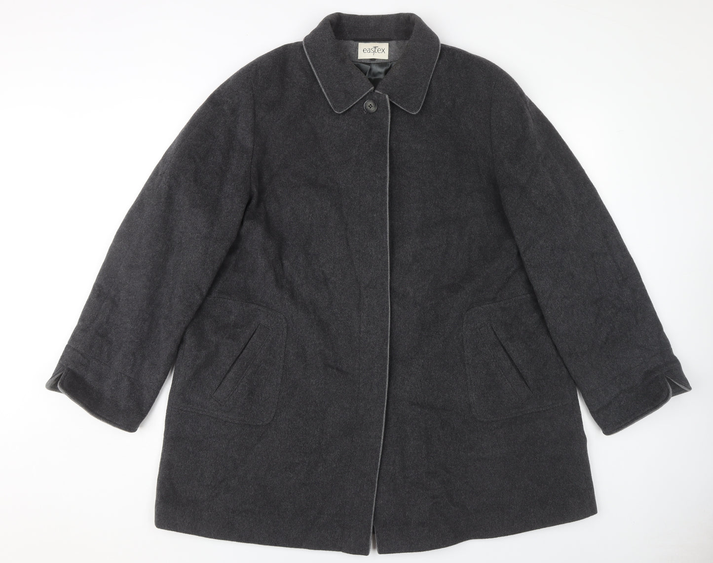 Eastex Women's Grey Wool Cashmere Overcoat Size 18