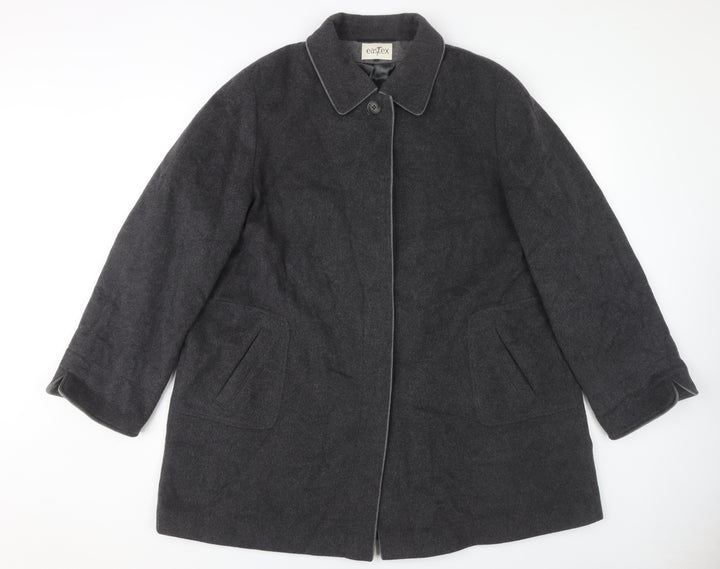 Eastex Women's Grey Wool Cashmere Overcoat Size 18