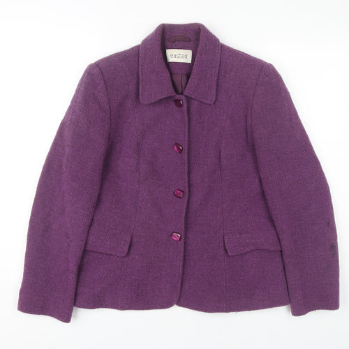Eastex Women's Purple Wool Jacket, Size 10, Mid-Length