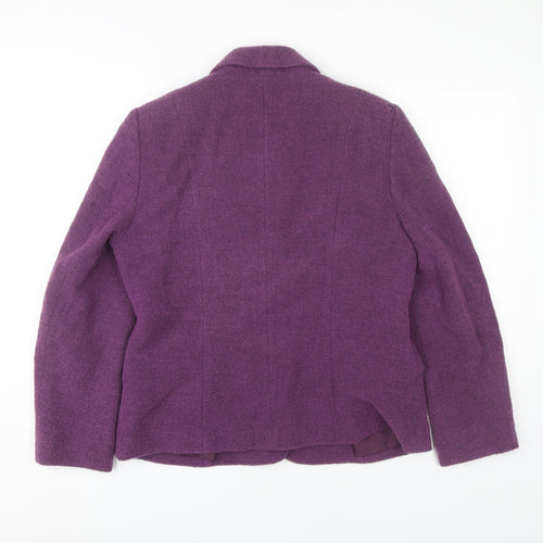 Eastex Women's Purple Wool Jacket, Size 10, Mid-Length