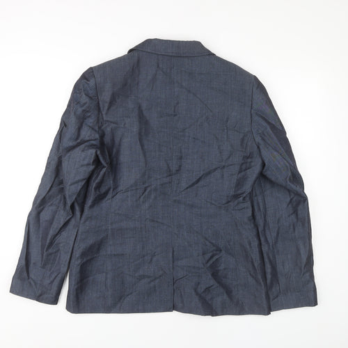 Laura Ashley Women's Blue Blazer Size 14 Wool Blend