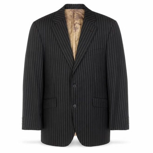 Limehaus Men's Black Striped Suit Jacket 40 Regular
