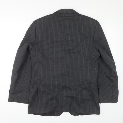 St Michael Men's Grey Striped Suit Jacket 38 Short - Business