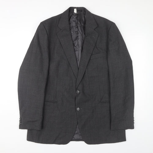 Magee Men's Grey 42 Blazer, Single-Breasted, Notch Lapel