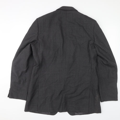 Magee Men's Grey 42 Blazer, Single-Breasted, Notch Lapel
