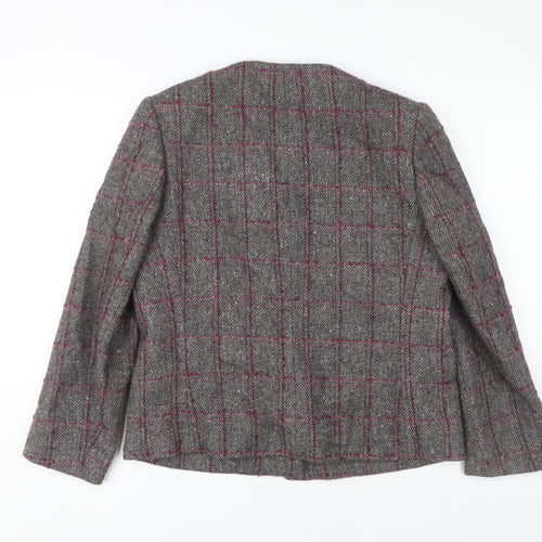 Eastex Women's Grey Tweed Check Jacket Size 14