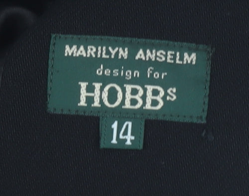 Hobbs Women Black Wool Blazer, Size 14