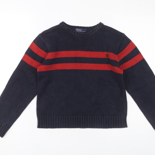 Polo Ralph Lauren Boys Blue Striped Pullover Jumper S