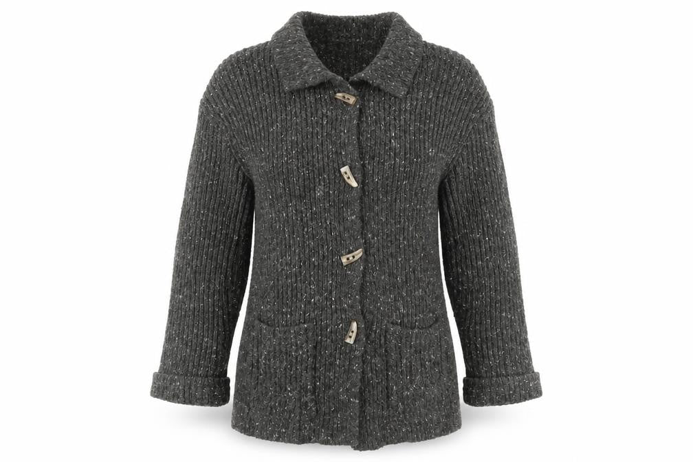 Front view of Berkertex Women's Grey Cardigan, size 10