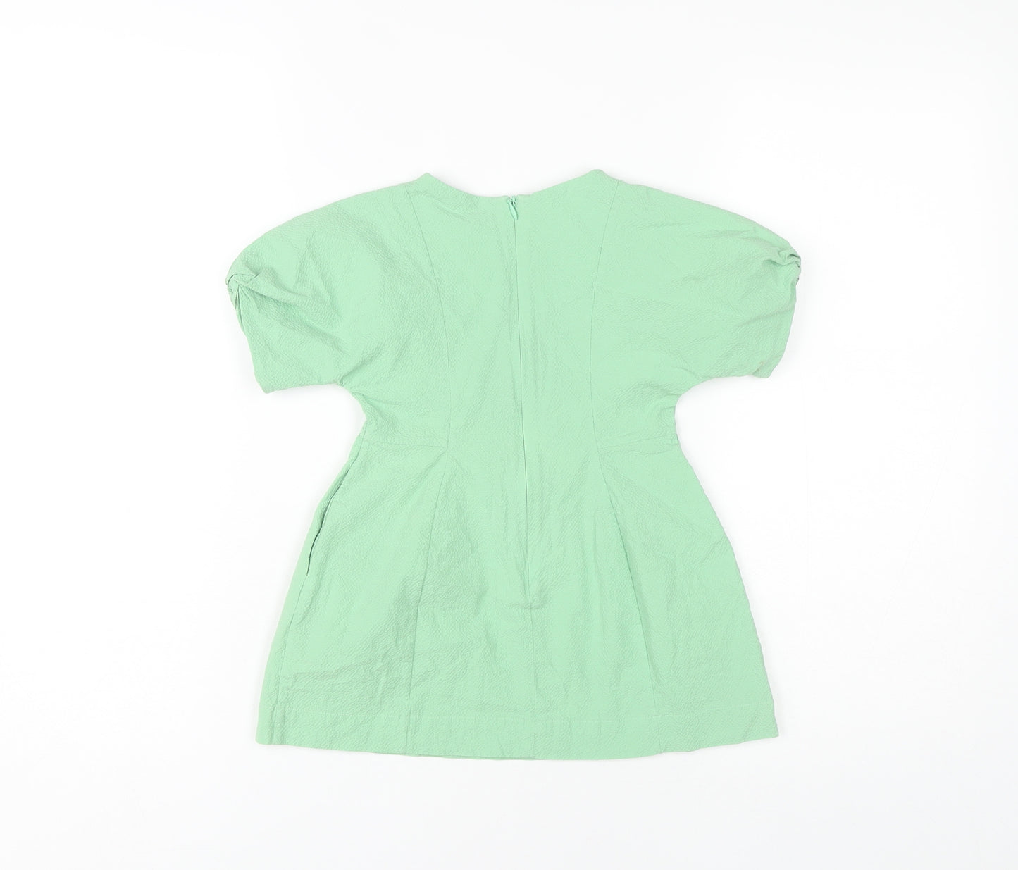 COS Girls Green Dress, Size 18-24 Months, Short Sleeve, Cotton