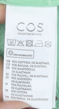 COS Girls Green Dress, Size 18-24 Months, Short Sleeve, Cotton