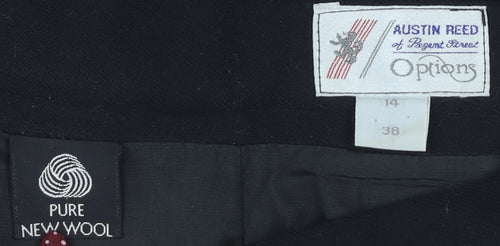 Austin Reed Women's Black Wool Pencil Skirt Size 14