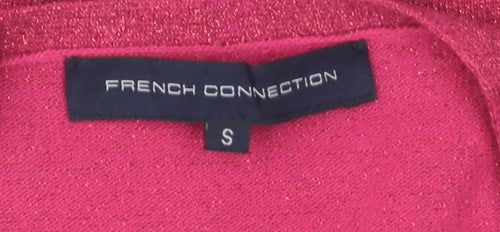 French Connection Women's Pink Sleeveless V-Neck Vest