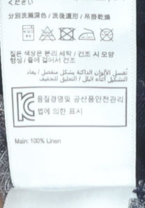 Joules Women's Blue Linen Blouse, Size 8, Casual Style