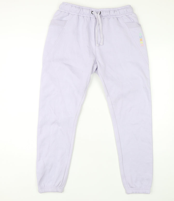 Bench Women's Purple Cotton Drawstring Joggers Size 10