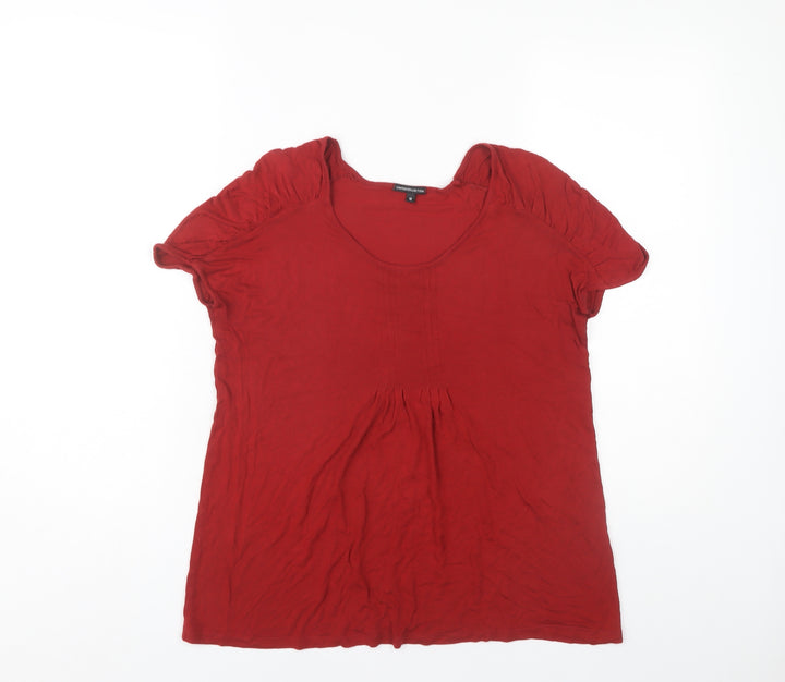 Limited Collection Red Round Neck Women's Top Size 10