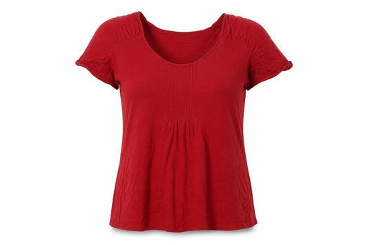 Front view of Limited Collection Red Round Neck Women's Top, size 10