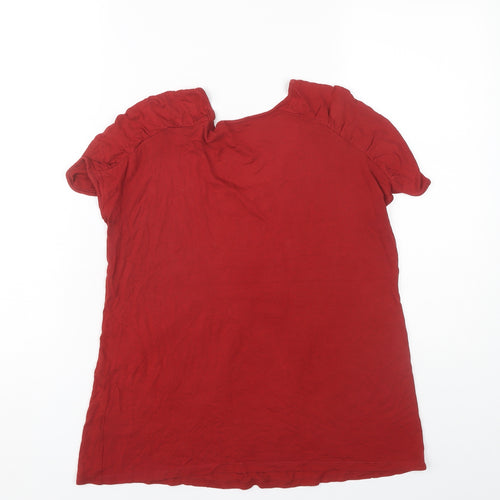 Limited Collection Red Round Neck Women's Top Size 10