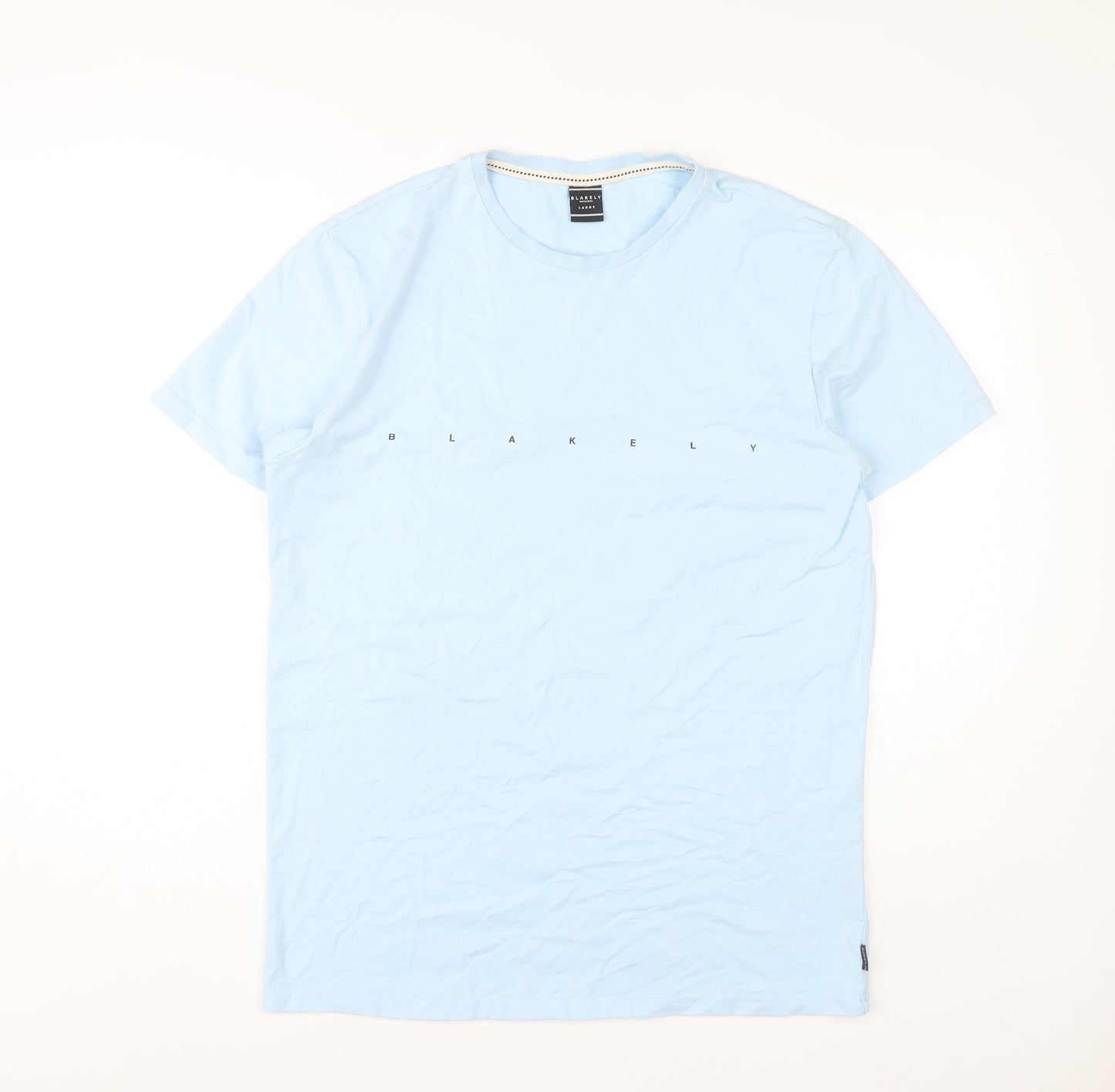 Blakely Men's Blue Crew Neck Logo T-Shirt Size L