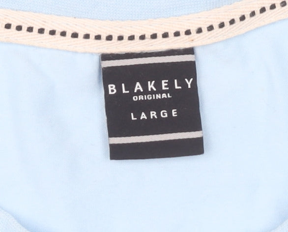 Blakely Men's Blue Crew Neck Logo T-Shirt Size L