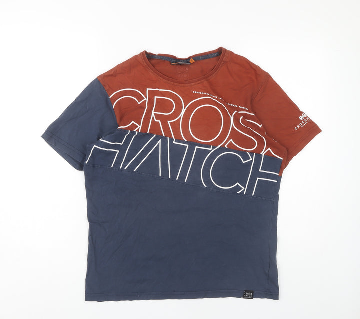 Crosshatch Men's Multicoloured Graphic T-Shirt L